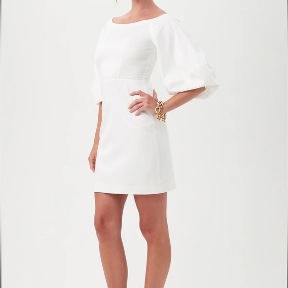 Trina Turk Vero Dress Organic Cotton in Elegant White NWT - Picture 1 of 8